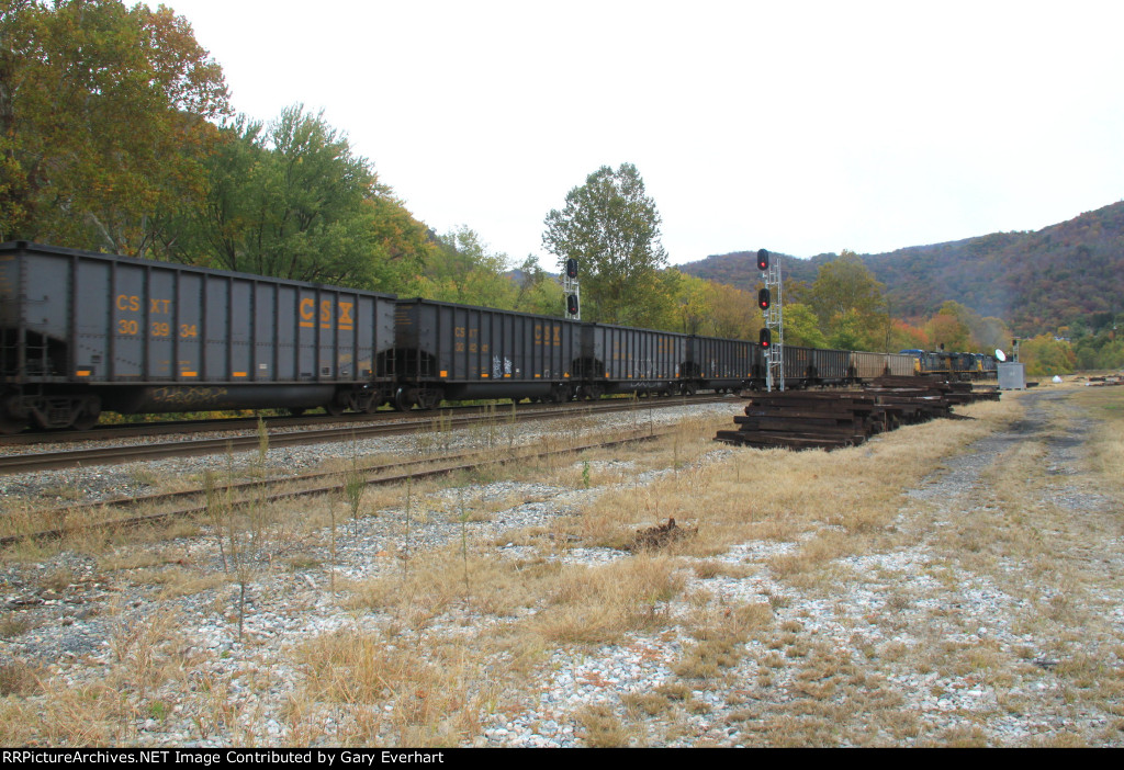 Line in of coal cars